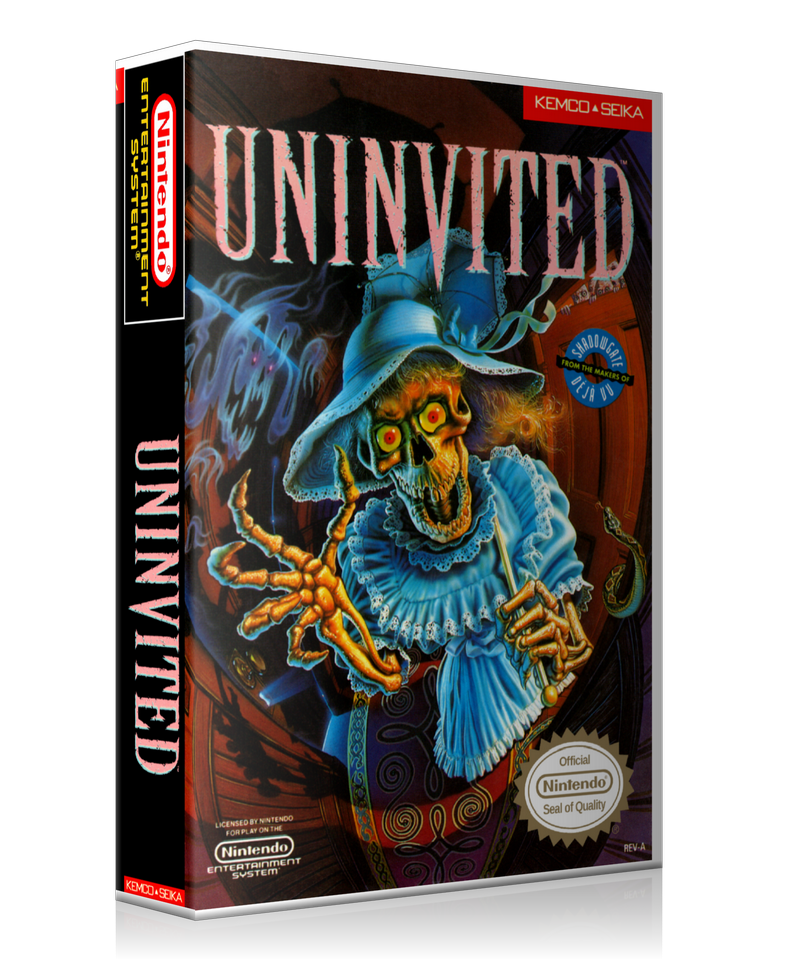 NES Uninvited Retail Game Cover To Fit A UGC Style Replacement Game Case – party invitation product image 1