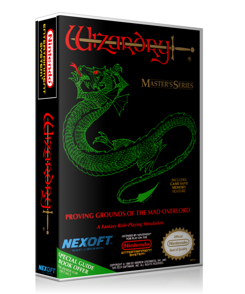 NES Wizardry Retail Game Cover To Fit A UGC Style Replacement Game Case β Nintendo NES Case product image 1