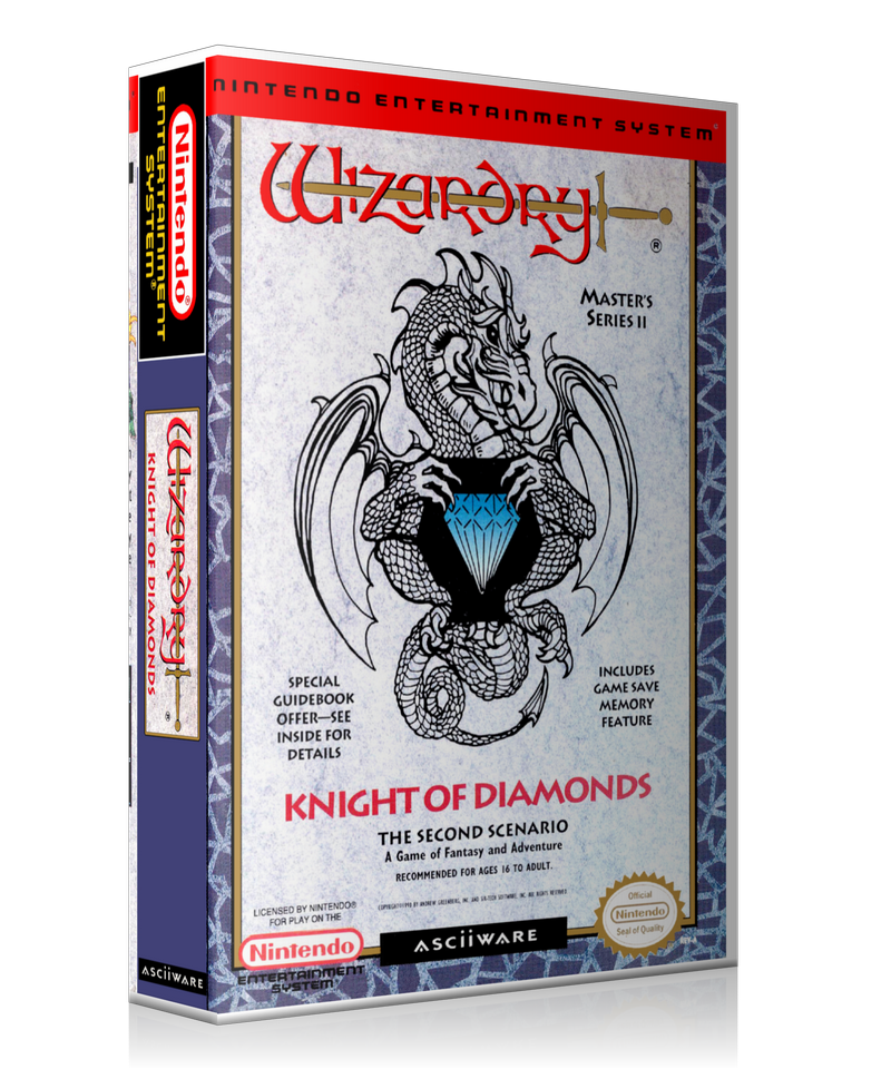 NES Wizardry Knight Of Diamonds Retail Game Cover To Fit A UGC Style Replacement Game Case – Nintendo NES Case product image