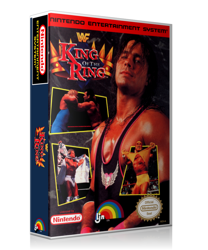 NES WWF King Of The Ring Retail Game Cover To Fit A UGC Style Replacement Game Case – Nintendo NES Case product image 1