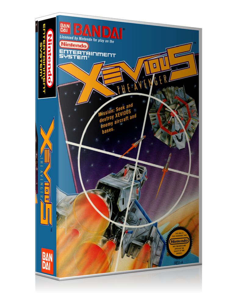 NES Xevious Retail Game Cover To Fit A UGC Style Replacement Game Case β Nintendo NES Case product image 1