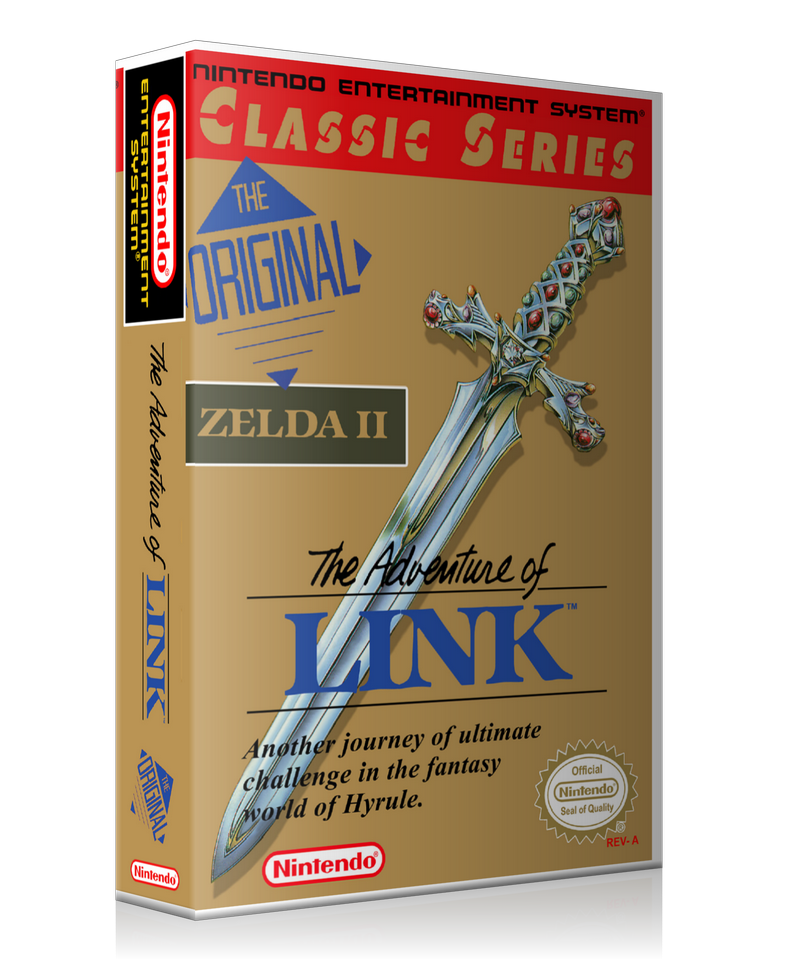 NES Zelda 2 The Adventure Of Link Classic Retail Game Cover To Fit A UGC Style Replacement – Nintendo NES Case product image