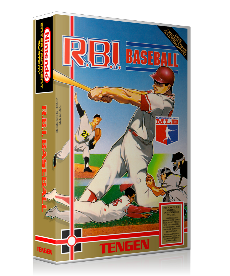 NES RBI Baseball Retail Game Cover To Fit A UGC Style Replacement Game Case β Nintendo NES Case product image 1