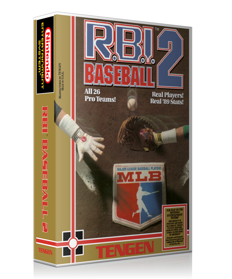 NES RBI Baseball 2 Retail Game Cover To Fit A UGC Style Replacement Game Case – Nintendo NES Case product image 1