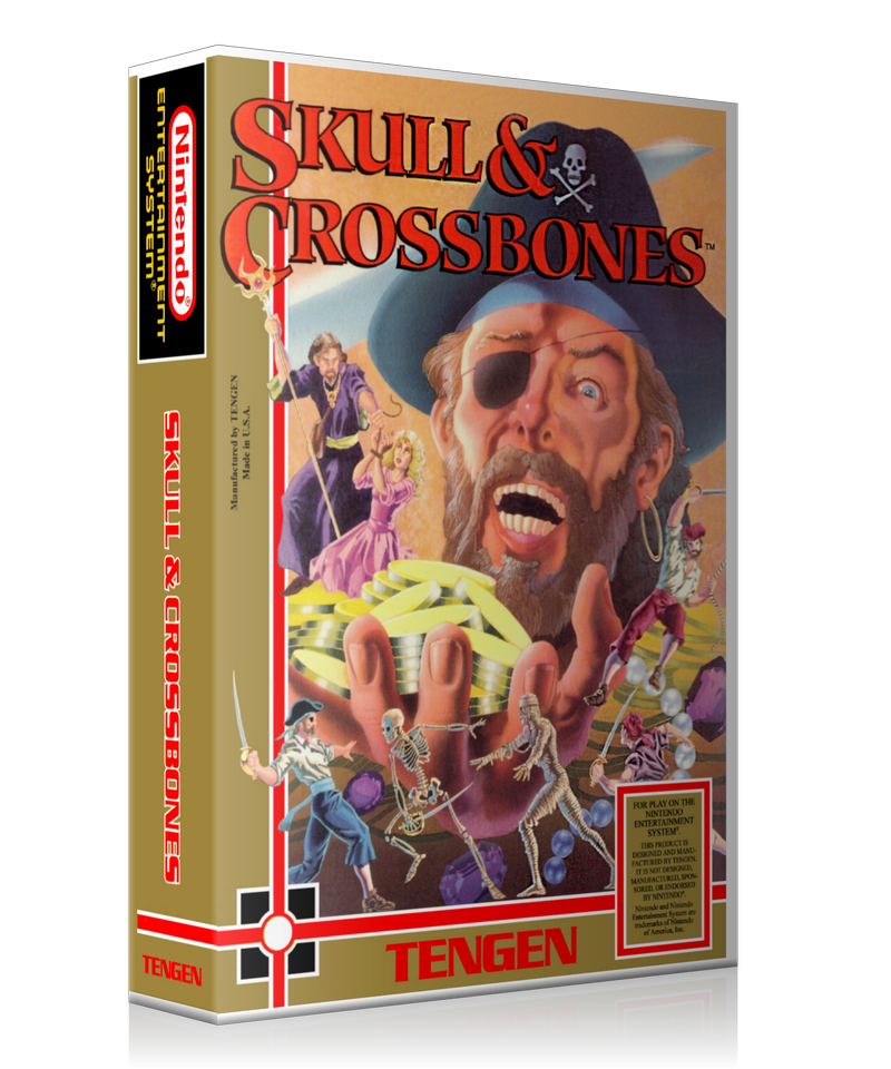 NES Skull And Crossbones Retail Game Cover To Fit A UGC Style Replacement Game Case – Nintendo NES Case product image 1
