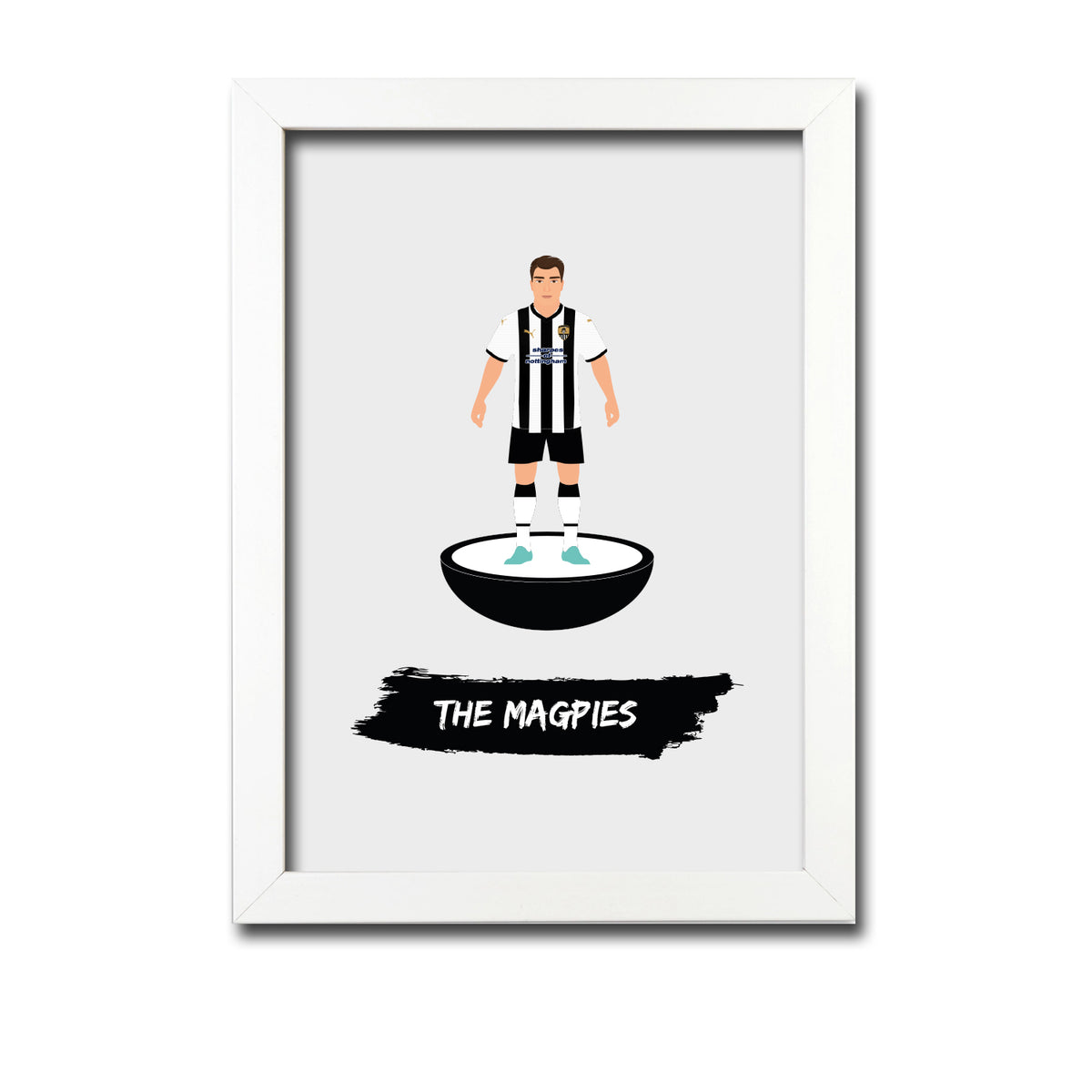 Notts County Football Club gift - The Magpies - Tiny Men Big Balls Poster