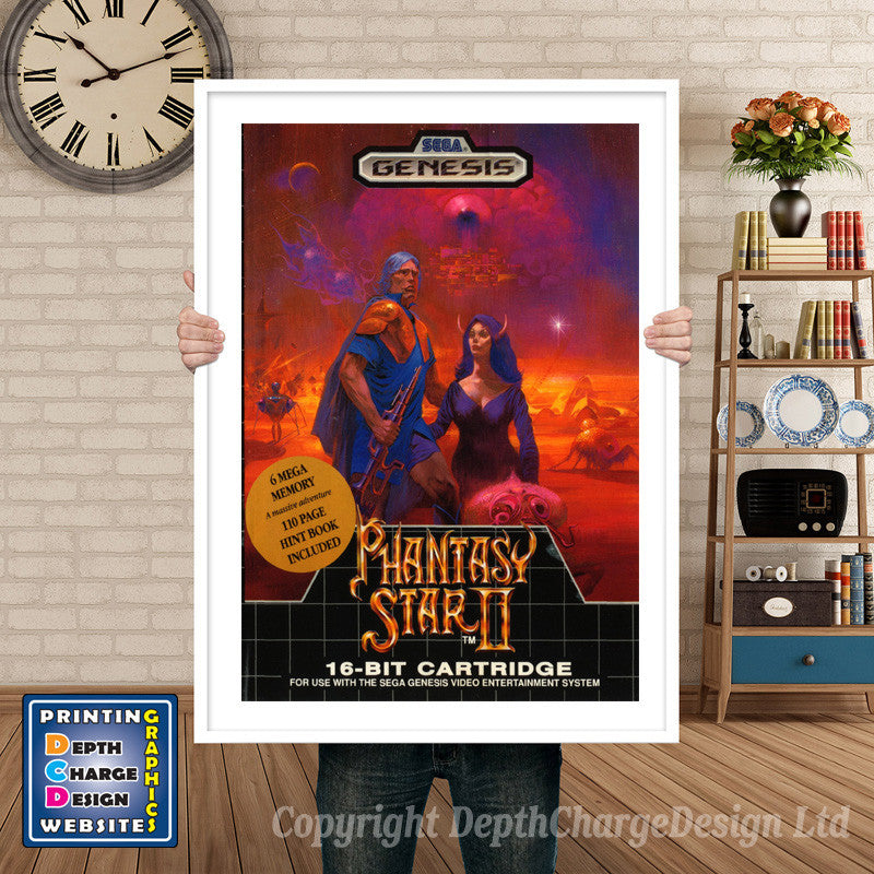 Phantasy Star 2 - Sega Megadrive Inspired Retro Gaming Poster A4 A3 A2 Or A1 – Phantasy Star 2 - Sega Megadrive Inspired Retro Gaming Poster