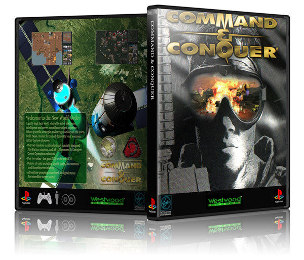 Command & Conquer Game Cover To Fit A PS1 PLAYSTATION Style Replacement Game Case