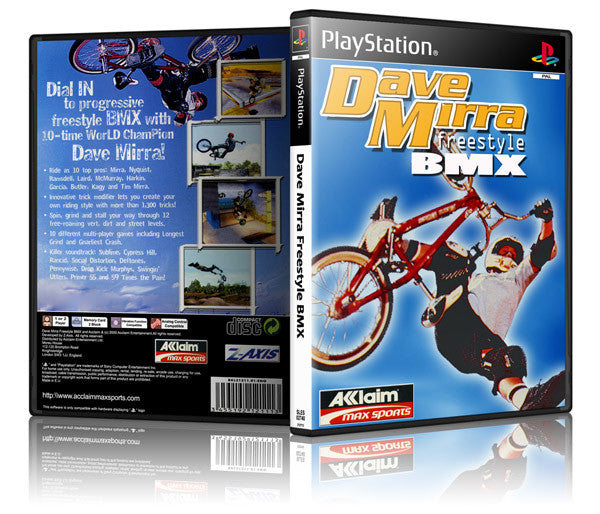 Dave Mirra Freestyle BMX Game Cover To Fit A PS1 PLAYSTATION Style Rep