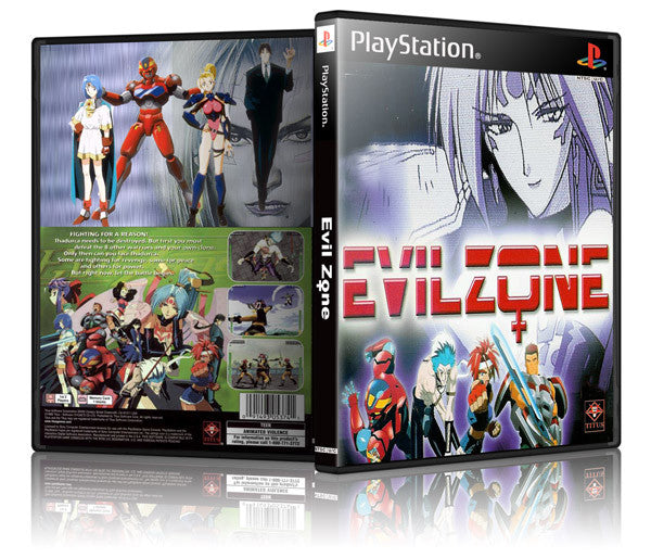 Evil Zone Game Cover To Fit A PS1 PLAYSTATION Style Replacement Game Case 3
