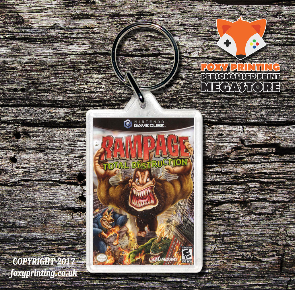 Rampage Total Destruction Gamecube Game Inspired Retro Gaming Keyring