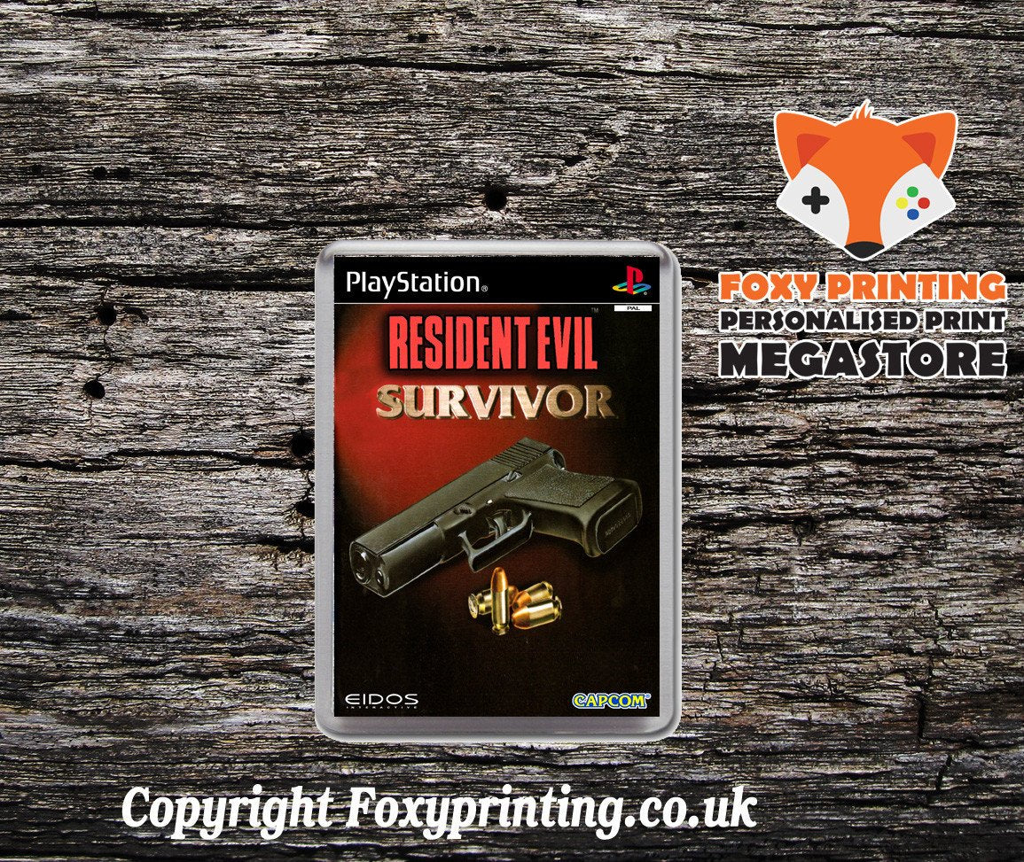Resident Evil Survivor Eu 2 - PS1 Playstation 1 Game Inspired Retro Gaming Magnet