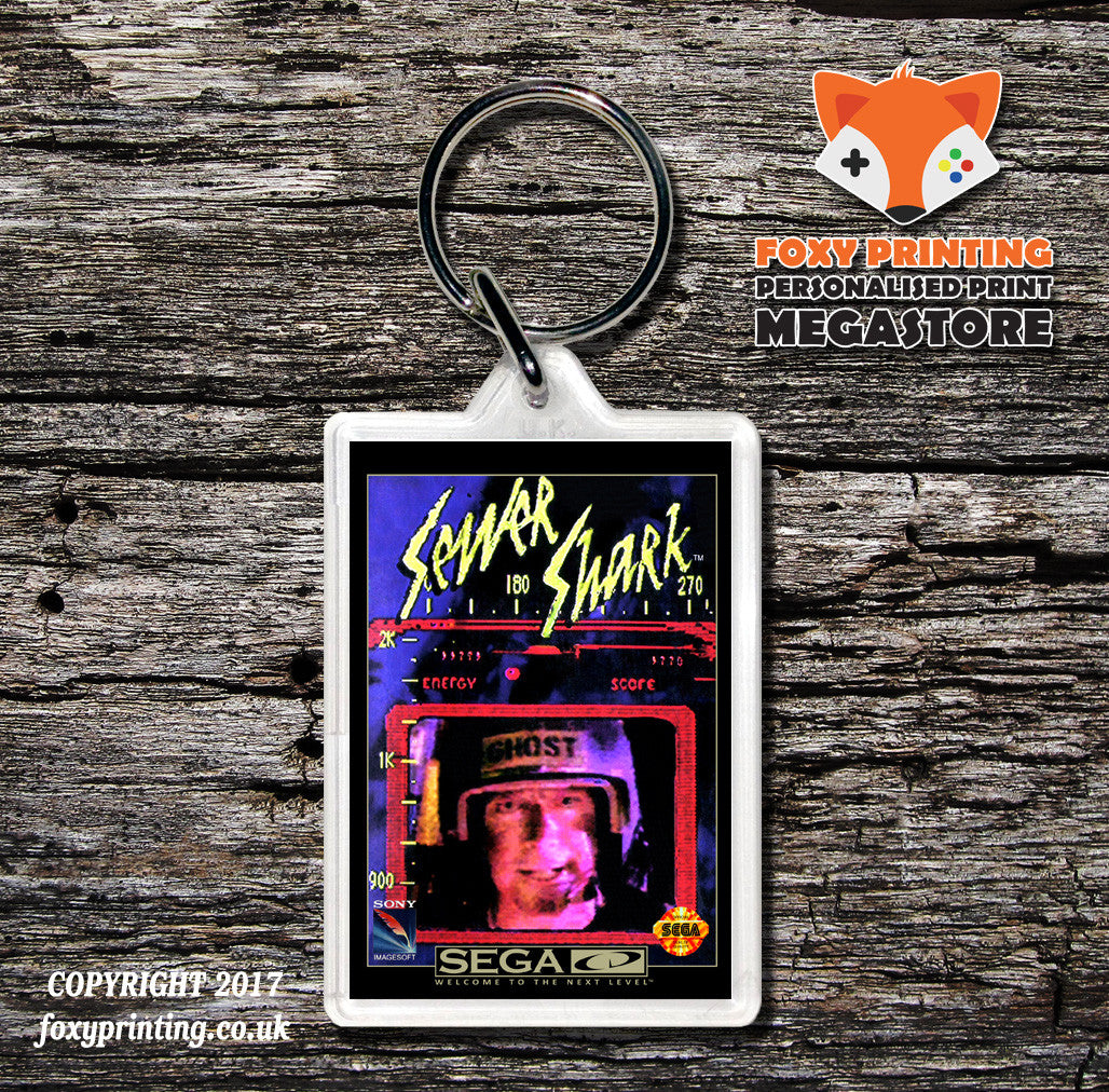 Sewer Shark 3 Game Inspired Retro Gaming Keyring