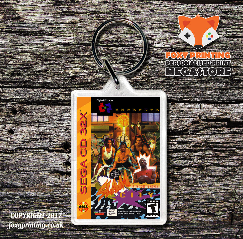 Slam City 32x Game Inspired Retro Gaming Keyring