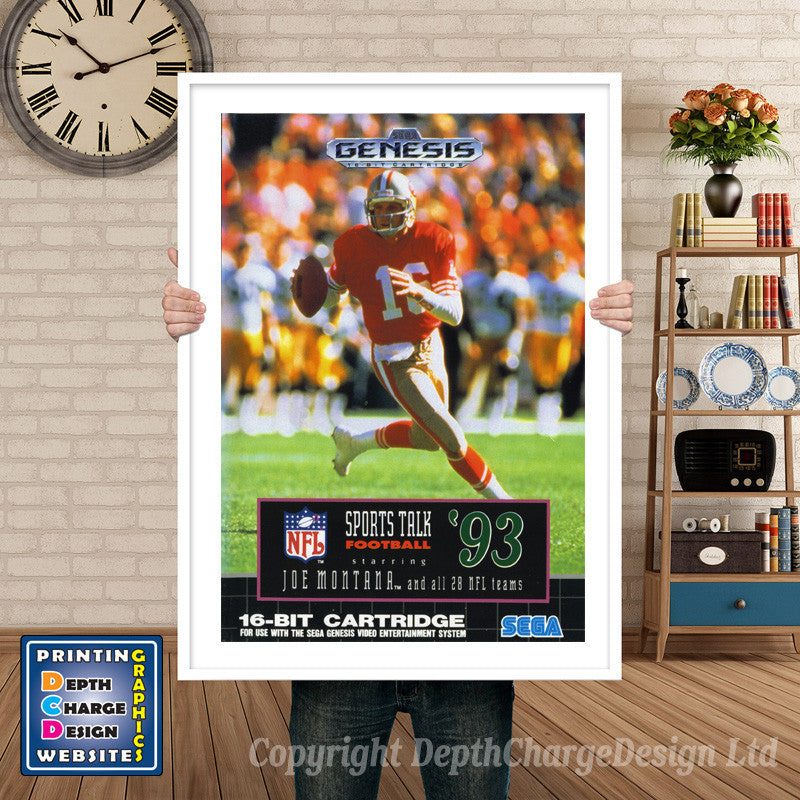 Sports Talk 93 - Sega Megadrive Inspired Retro Gaming Poster A4 A3 A2 Or A1
