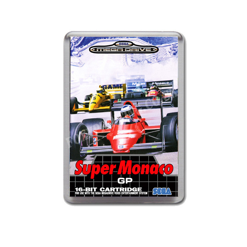 Super Monaco Gp Eu Game Style Inspired Sega Megadrive Retro Video Gaming Magnet