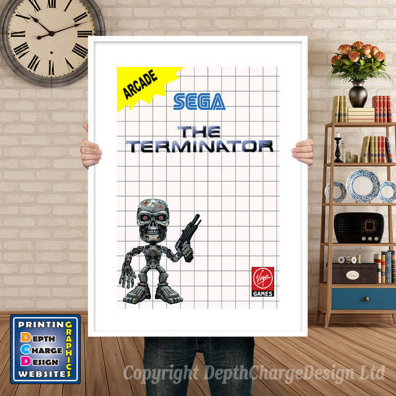 Terminator Custom- Sega Mastersystem Inspired Retro Gaming Poster A4 A3 A2 Or A1 – Terminator Custom- Sega Mastersystem Inspired Retro Gaming Poster