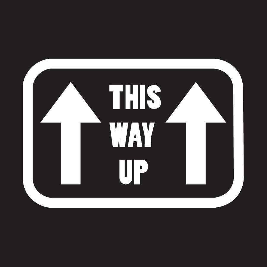 This Way Up Novelty Vinyl Car Sticker