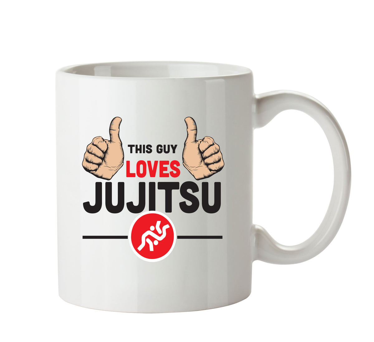 This Guy Loves Jujitsu Personalised ADULT OFFICE MUG – printed mug product image 1
