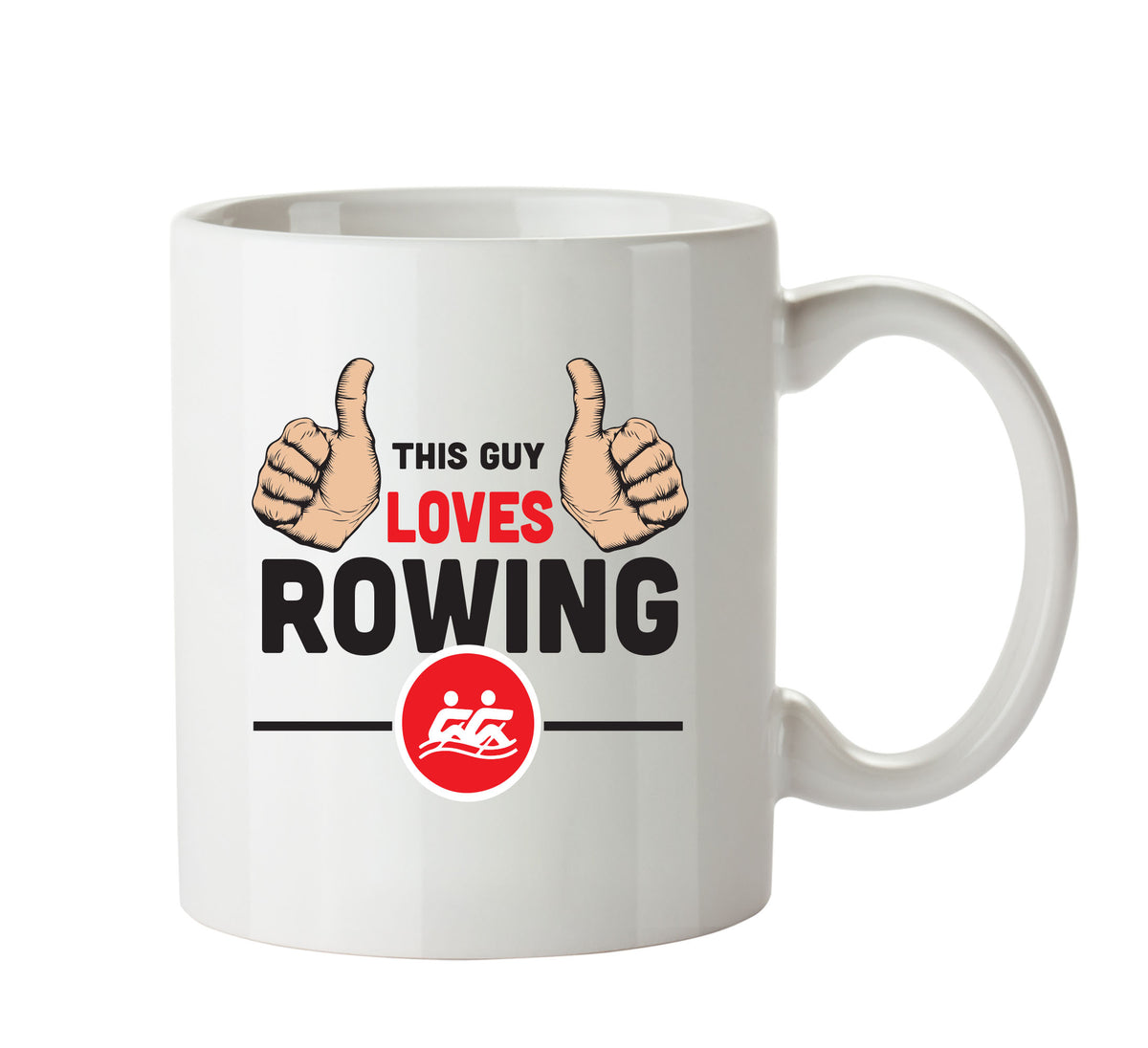This Guy Loves Rowing Personalised ADULT OFFICE MUG – printed mug product image 1