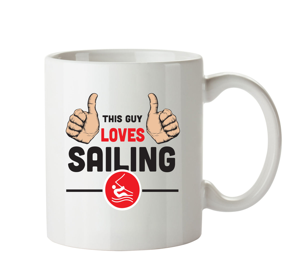 This Guy Loves Sailing Personalised ADULT OFFICE MUG β printed mug product image 1