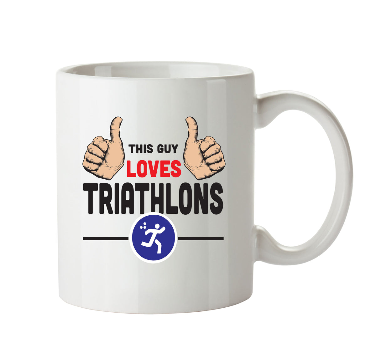 This Guy Loves Triathlons Personalised ADULT OFFICE MUG – printed mug product image 1