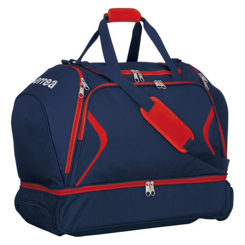 ERREA PERSONALISED LUTHER TROLLEY BAG NAVY AND RED RRP £78.00 OUR PRICE £50