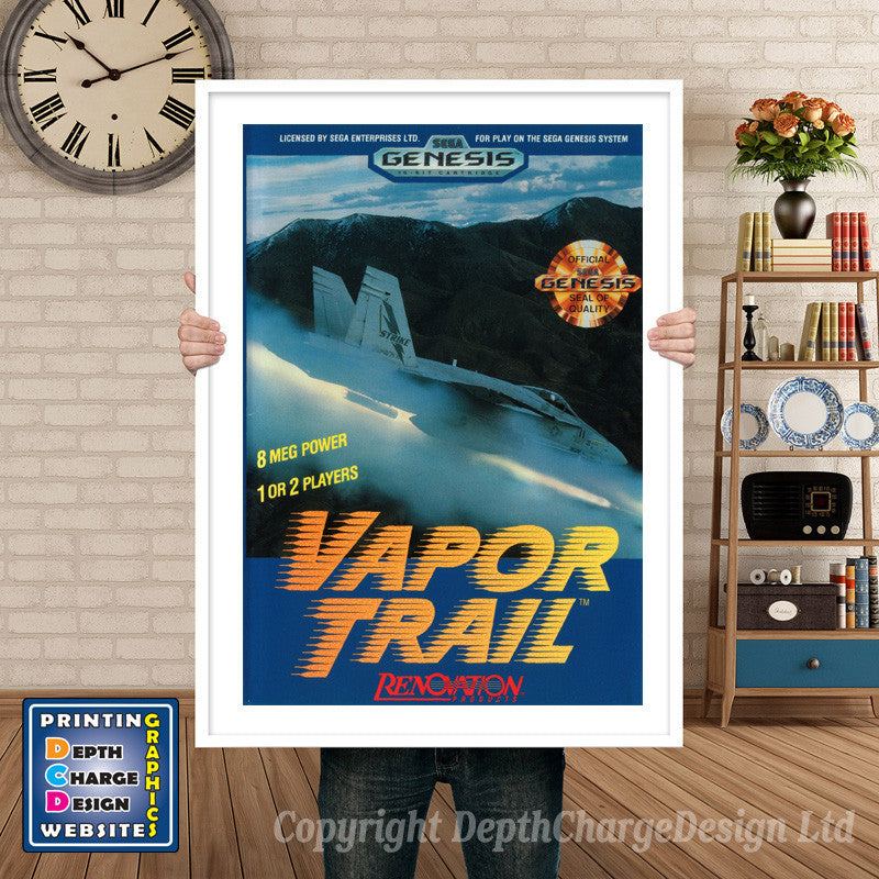 Vapor Trail - Sega Megadrive Inspired Retro Gaming Poster A4 A3 A2 Or A1 β Vapor Trail - Sega Megadrive Inspired Retro Gaming Poster