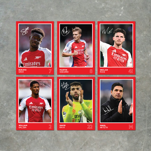Arsenal Players Printed Signature A6 Poster Pack 2