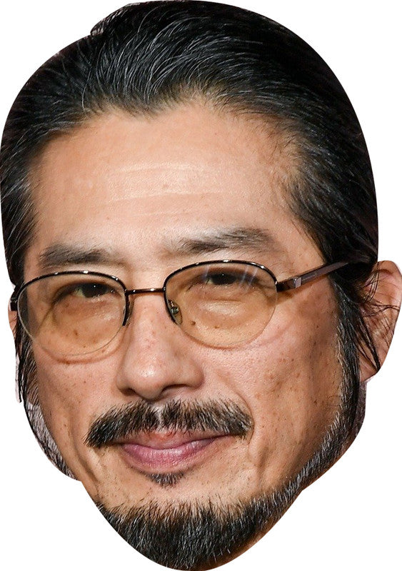 Hiroyuki Sanada Golden Globes 2025 Celebrity Face Masks - Hollywood-Themed Fancy Dress Party Accessories