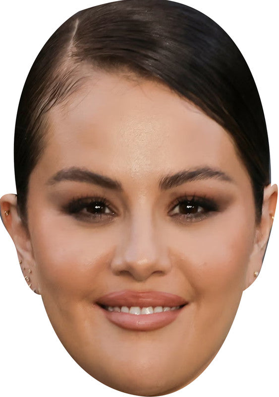 Selena Gomez Golden Globes 2025 Celebrity Face Masks - Hollywood-Themed Fancy Dress Party Accessories