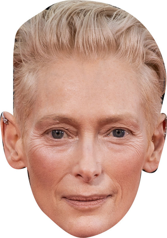 Tilda Swinton Golden Globes 2025 Celebrity Face Masks - Hollywood-Themed Fancy Dress Party Accessories