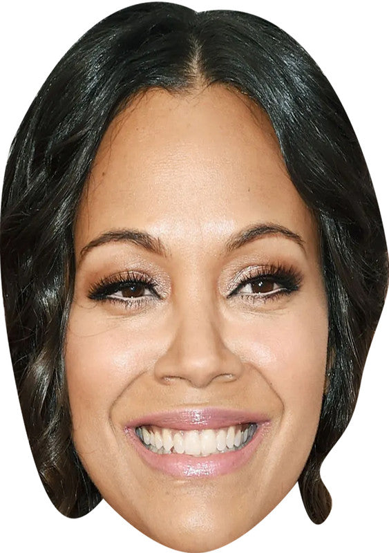 Zoe Saldana Golden Globes 2025 Celebrity Face Masks - Hollywood-Themed Fancy Dress Party Accessories