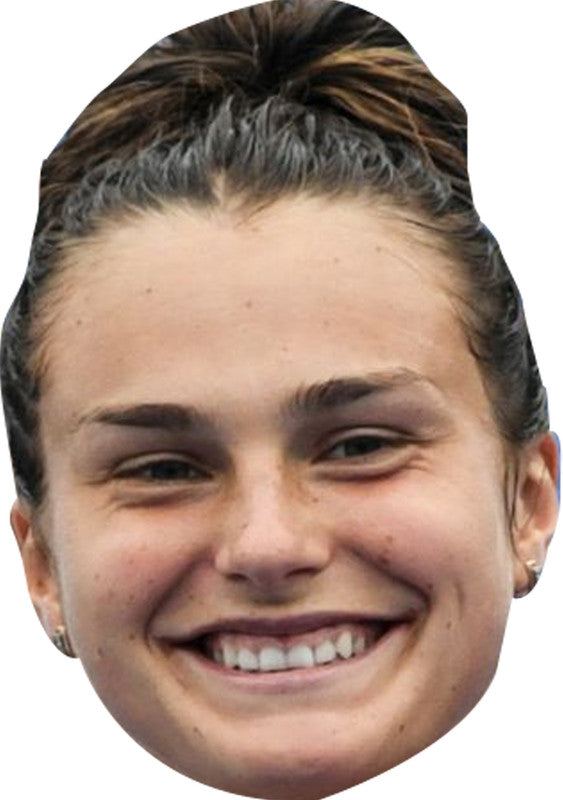Aryna Sabalenka Celebrity Face Mask – Professional Tennis Player Fancy Dress Costume Prop for Sports Party Hen Stag Do Accessory