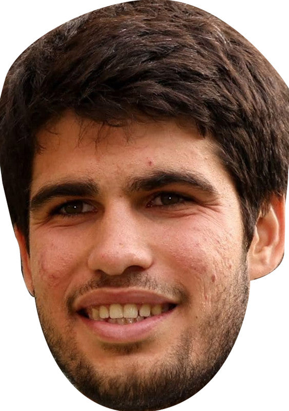 Carlos Alcaraz Celebrity Face Mask – Professional Tennis Player Fancy Dress Costume Prop for Sports Party Hen Stag Do Accessory