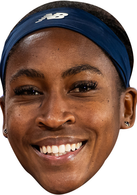 Coco Gauff Celebrity Face Mask – Professional Tennis Player Fancy Dress Costume Prop for Sports Party Hen Stag Do Accessory