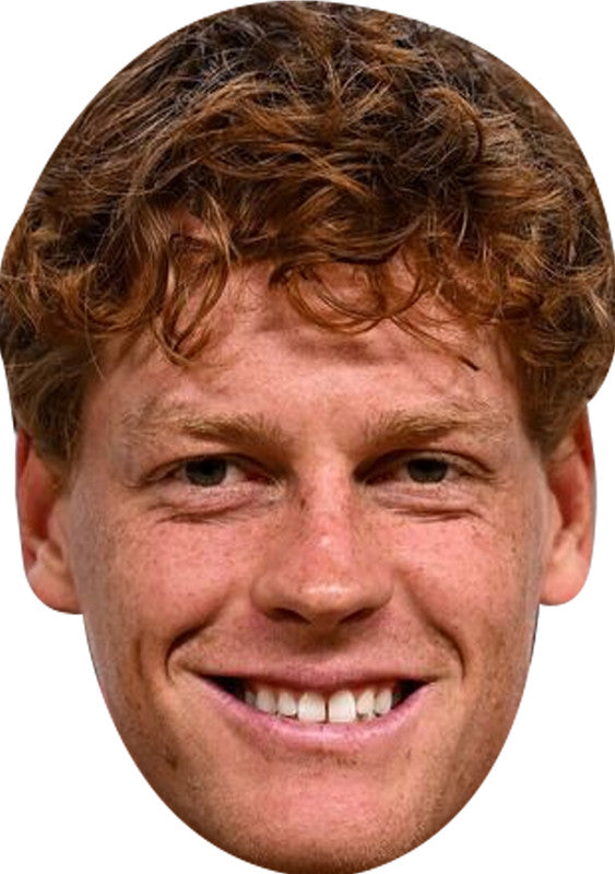 Jannik Sinner Celebrity Face Mask – Professional Tennis Player Fancy Dress Costume Prop for Sports Party Hen Stag Do Accessory