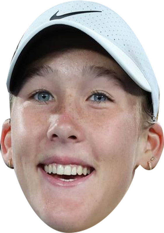 Mirra Andreeva Celebrity Face Mask – Professional Tennis Player Fancy Dress Costume Prop for Sports Party Hen Stag Do Accessory