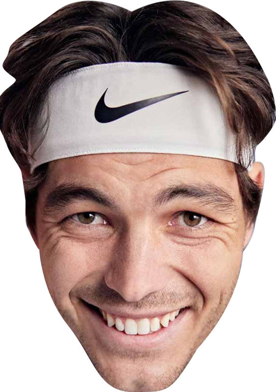 Taylor Fritz Celebrity Face Mask – Professional Tennis Player Fancy Dress Costume Prop for Sports Party Hen Stag Do Accessory