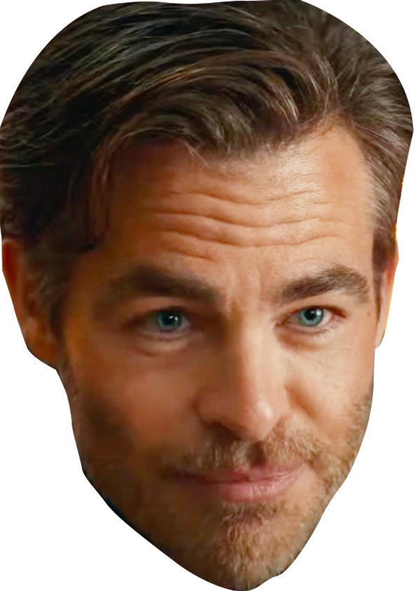 Chris Pine Film Character 2024 Celebrity Cardboard Face Mask