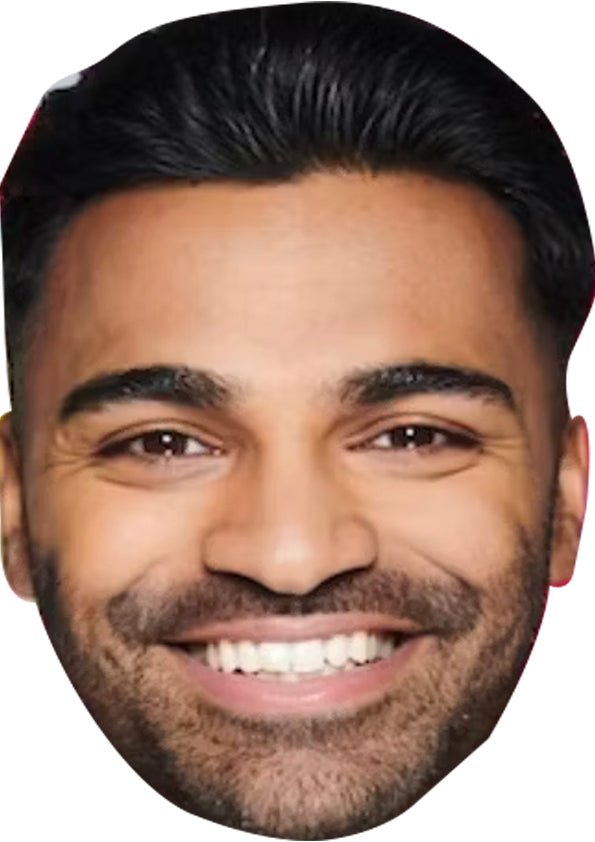 Nas Majeed Love Island Mask Celebrity Cardboard Face Mask