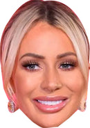Olivia Attwood Love Island Mask Celebrity Cardboard Face Mask