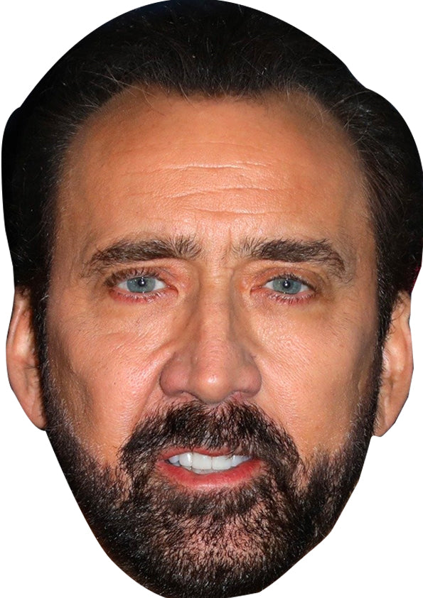 Nicolas Cage Movie Stars Celebrity Cardboard Face Mask