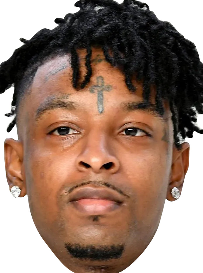 21 Savage - Sheyaa Bin Abraham-Joseph - Music Star Fancy Dress Cardboard Celebrity Party Face Mask