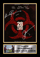 28 Years Later Printed Signed Poster Print – Horror Movie Wall Art Featuring Ralph Fiennes & Aaron Taylor-Johnson – Collectible for Fans & Memorabilia Enthusiasts