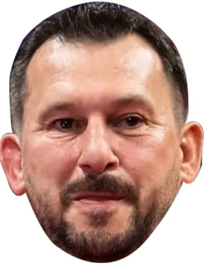 Jonny Clayton Face Mask – Funny Celebrity Card Mask for Fancy Dress, Stag Do, Hen Party & Darts Theme Costume Parties – Adult Novelty Face Mask