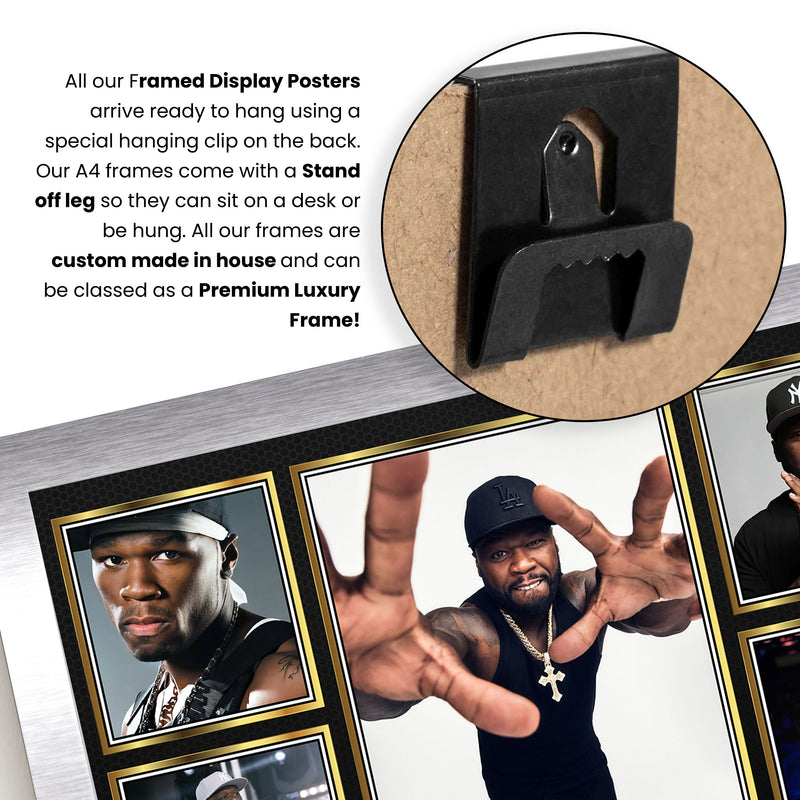 Copy of Rappers 50 Cent Framed Autographed Print - Limited Edition Autograph Fan Gift – Collectible Memorabilia Merchandise