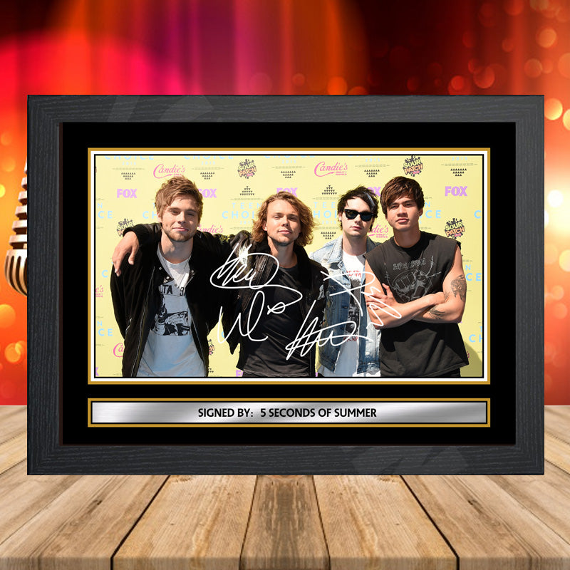 5 Seconds Of Summer 2 – Printed Signature Music-Landscape Star Print – 5 Seconds Of Summer 2