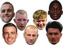 England Rugby Face Mask Pack – Six Nations England Player & Coach – Celebrity Card Mask for Fancy Dress, Sports Fans, Match Days, Six Nations Events, Parties, Stag & Hen Nights – Adult Costume Mask
