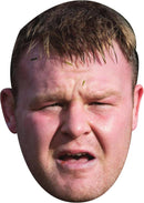 Dewi Lake Face Mask – Wales Rugby Hooker Player – Celebrity Card Mask for Fancy Dress, Sports Fans, Match Days, Six Nations Events, Parties, Stag & Hen Nights – Adult Costume Mask